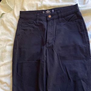 Hollister Dark Navy Blue Stretchy Mom Pants Size 9 Regular